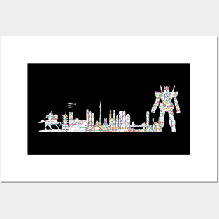 Tokyo japan skyline subway map Posters and Art